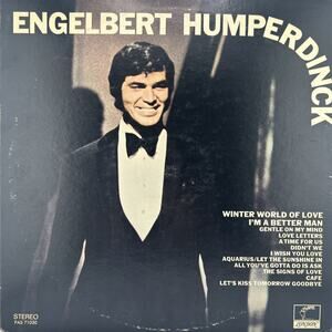 33 RPM LP Record Engelbert Humperdinck Self Titled Album London PAS 71030